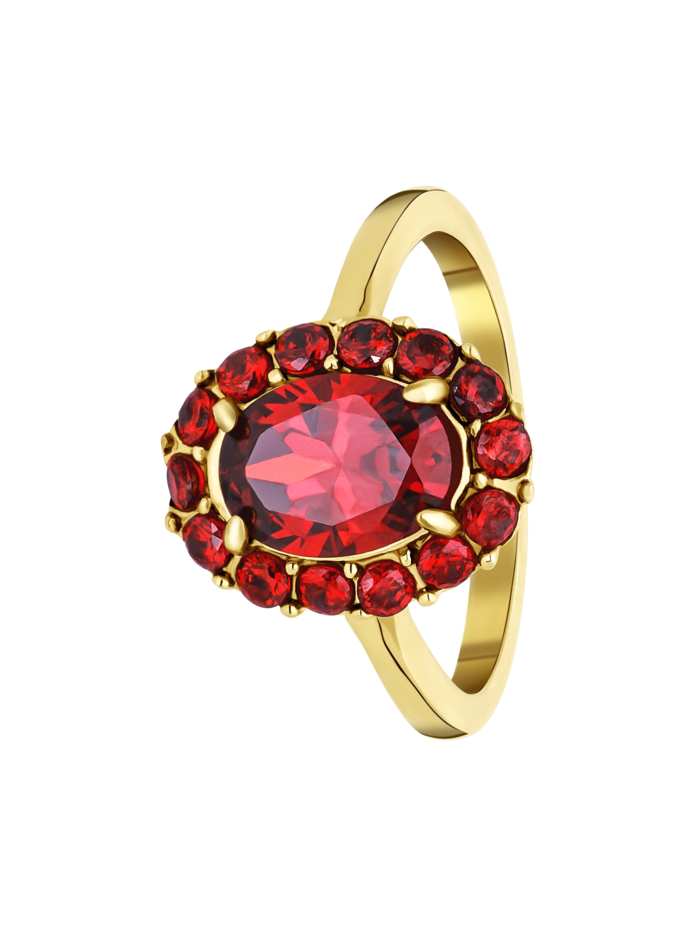 Lucardi Ring in Goud: voorkant