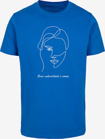 Merchcode Shirt 'Woman WD - Figure' in Blauw: voorkant