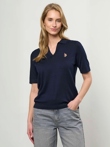 Top ' UWLilwan ' de la U.S. POLO ASSN. pe albastru: față