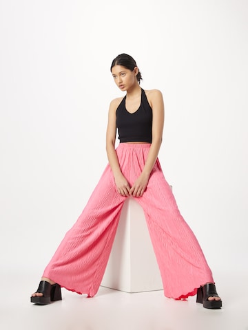 ABOUT YOU x Laura Giurcanu Loose fit Pants 'Christin' in Pink
