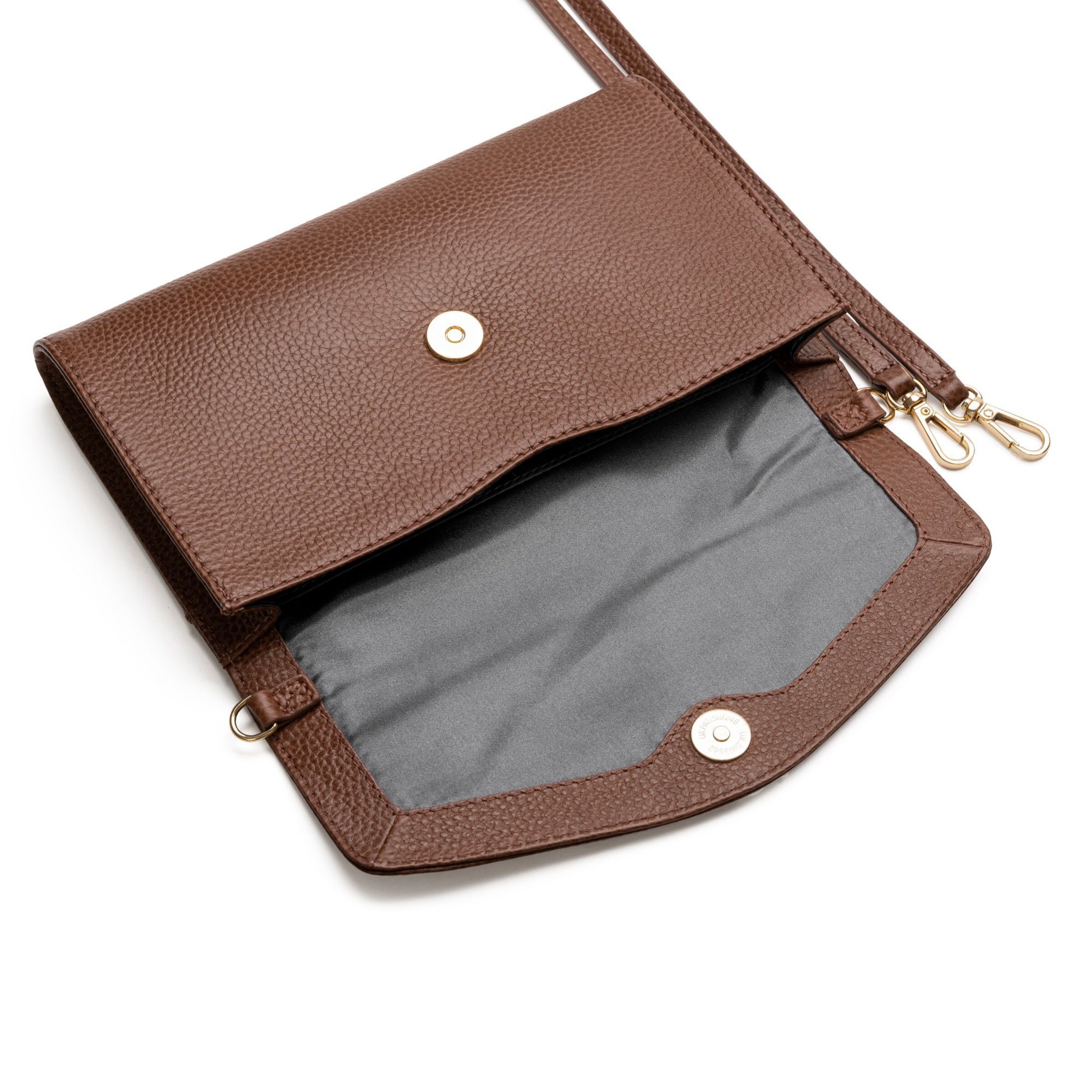 Pochette 'Bologna Leather' di Lazarotti in marrone
