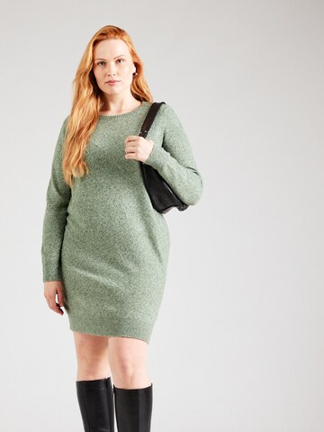 Vero Moda Curve Pletené šaty 'VMDoffy' - Zelená: predná strana