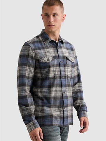 PME Legend Regularny krój Koszula 'Overshirt with check pattern and chest pockets' w kolorze fioletowy