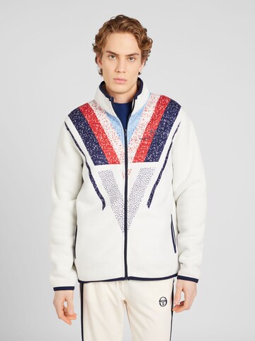 Sergio Tacchini Fleecejacke 'SINZIO BORG' in Weiß: Vorderseite