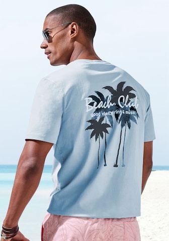 BEACH TIME Shirt in Blue: front