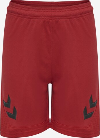 Hummel Workout Pants 'Lead' in Red: front