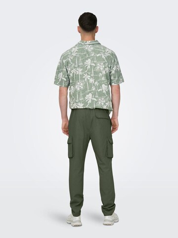 Tapered Pantaloni cargo 'ONLLinus' di Only & Sons in verde