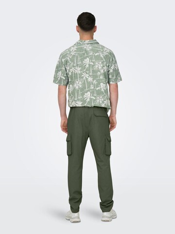 Only & Sons Tapered Cargo trousers 'Linus' in Green