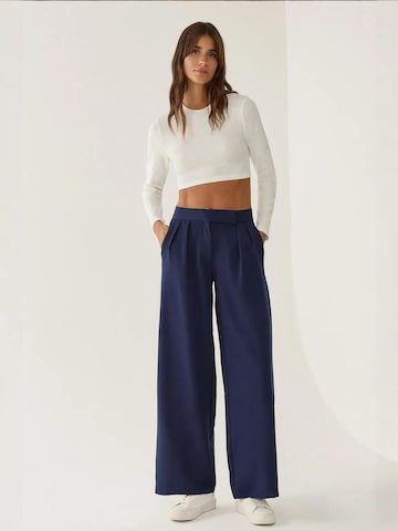 Hiccup Wide Leg Hose in Blau