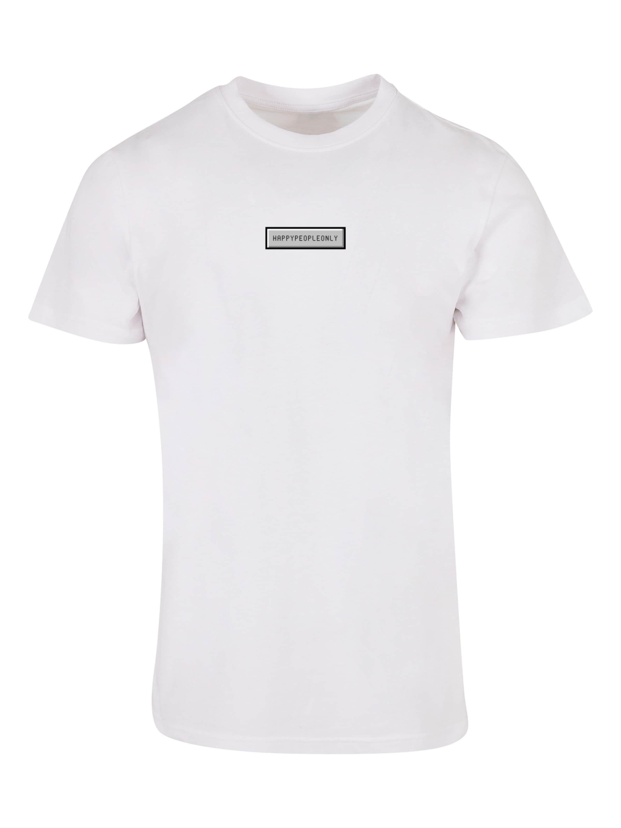 F4NT4STIC Shirt 'Happy People Only Good Vibes' in White: front