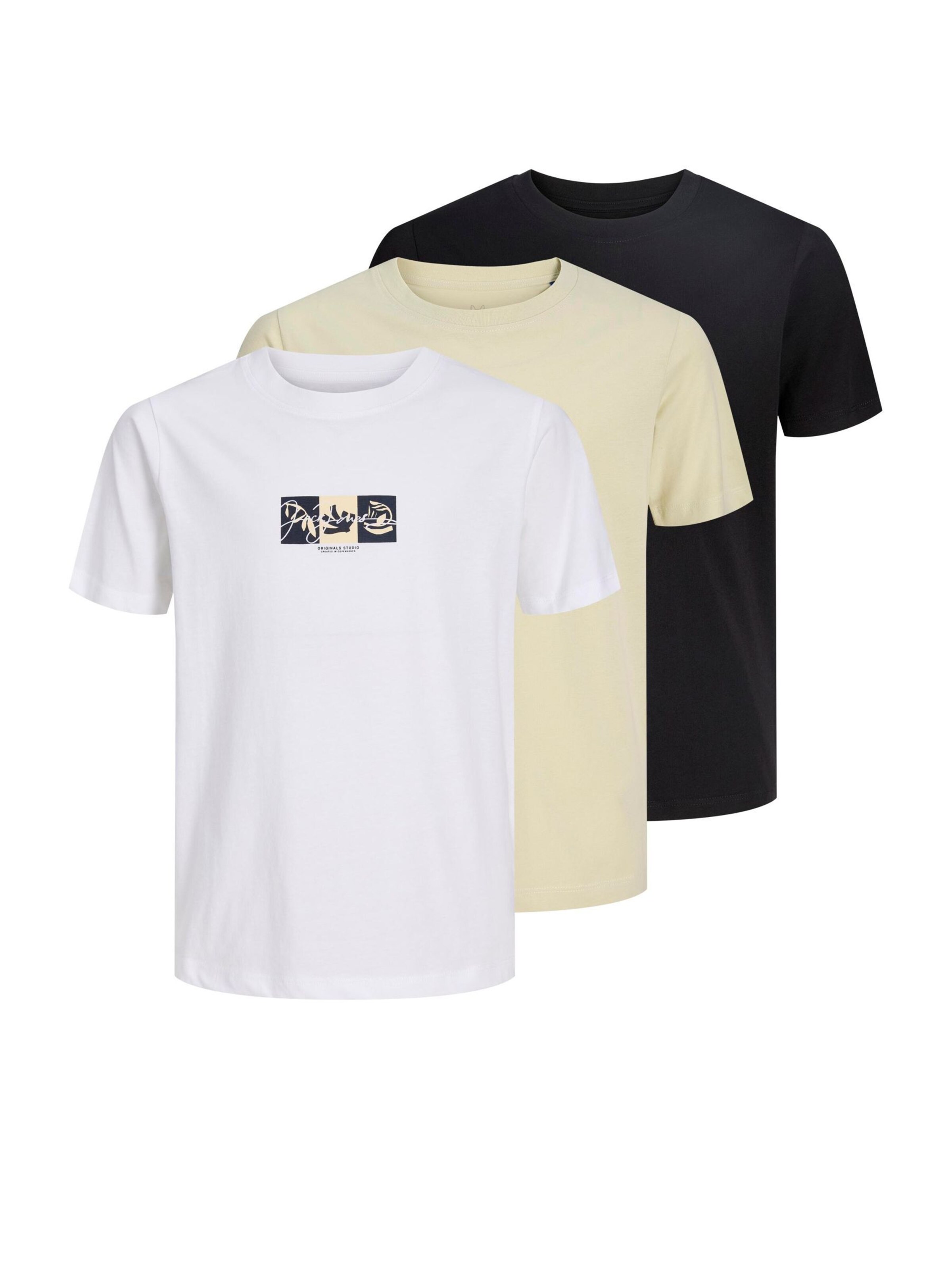 Jack & Jones Junior - Camiseta en beige: frente
