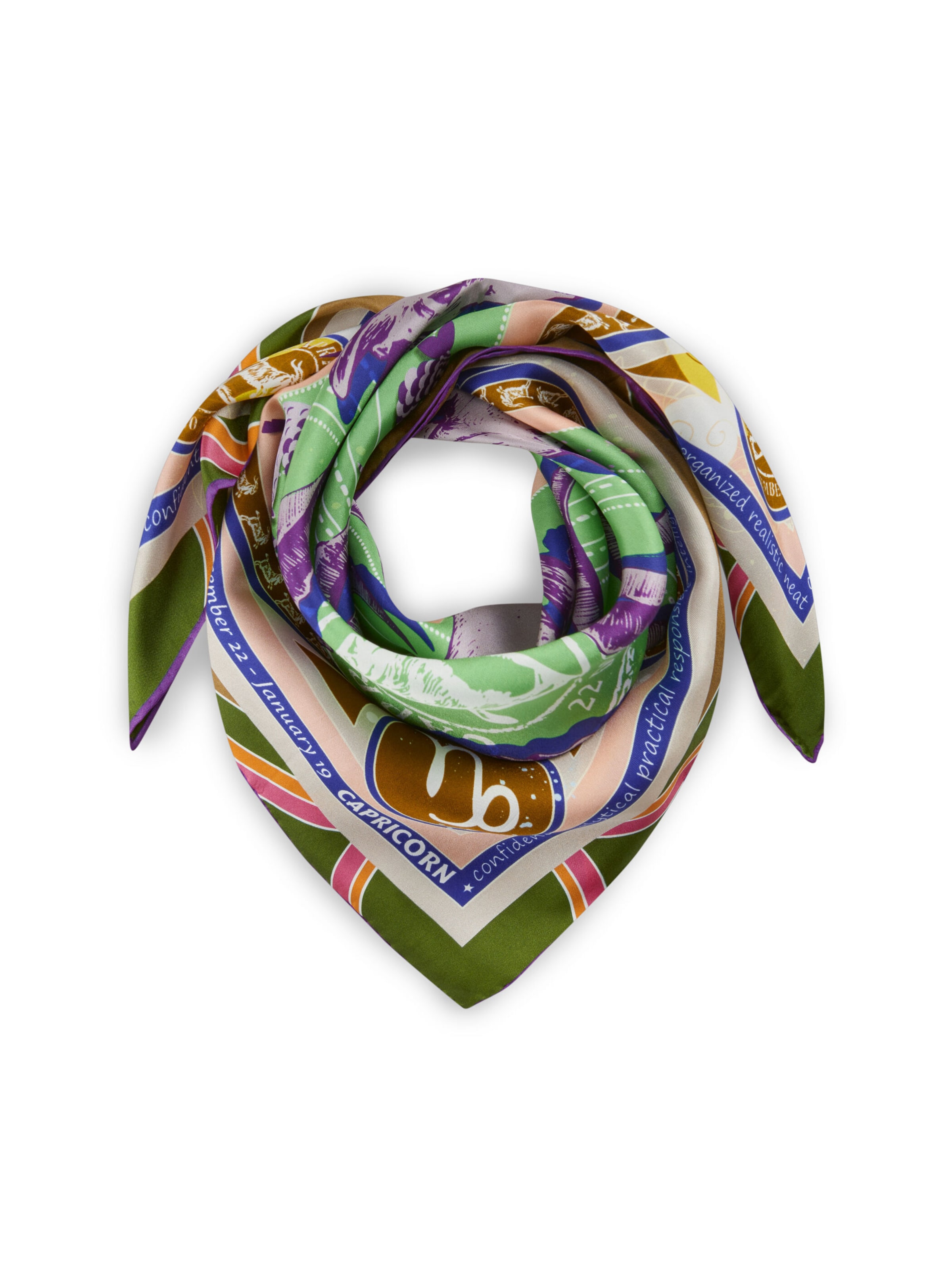 CODELLO Shawl in Green: front