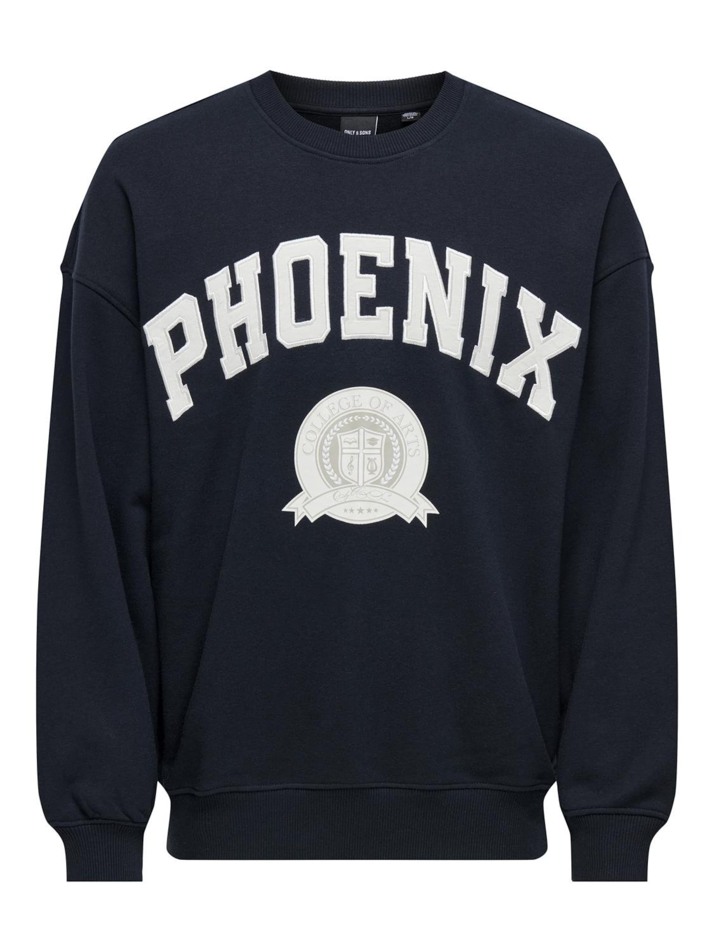 Felpa 'Lawson' di Only & Sons in nero: frontale