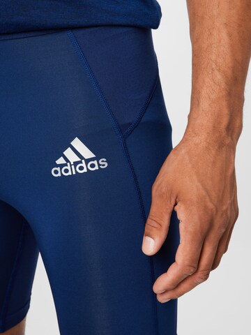 ADIDAS SPORTSWEAR Skinny Sportovní kalhoty 'Techfit ' – modrá