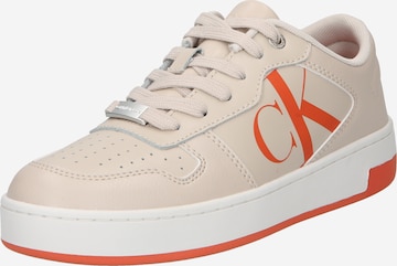 Calvin Klein Jeans - Zapatillas deportivas bajas en beige: frente