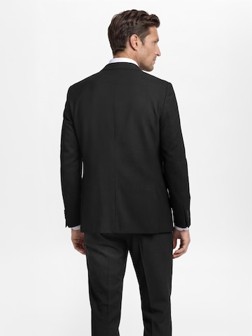 Finshley & Harding Regular Fit Sakko in Schwarz: Vorderseite