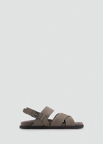 MANGO MAN Sandals 'Biosuede' in Brown