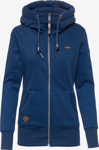 Ragwear Zip-Up Hoodie 'Neska' in Blue: front