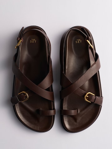 The Set Sandale in Braun