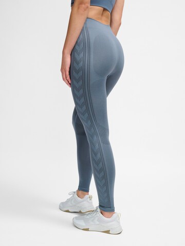 Hummel Skinny Sporthose in Blau