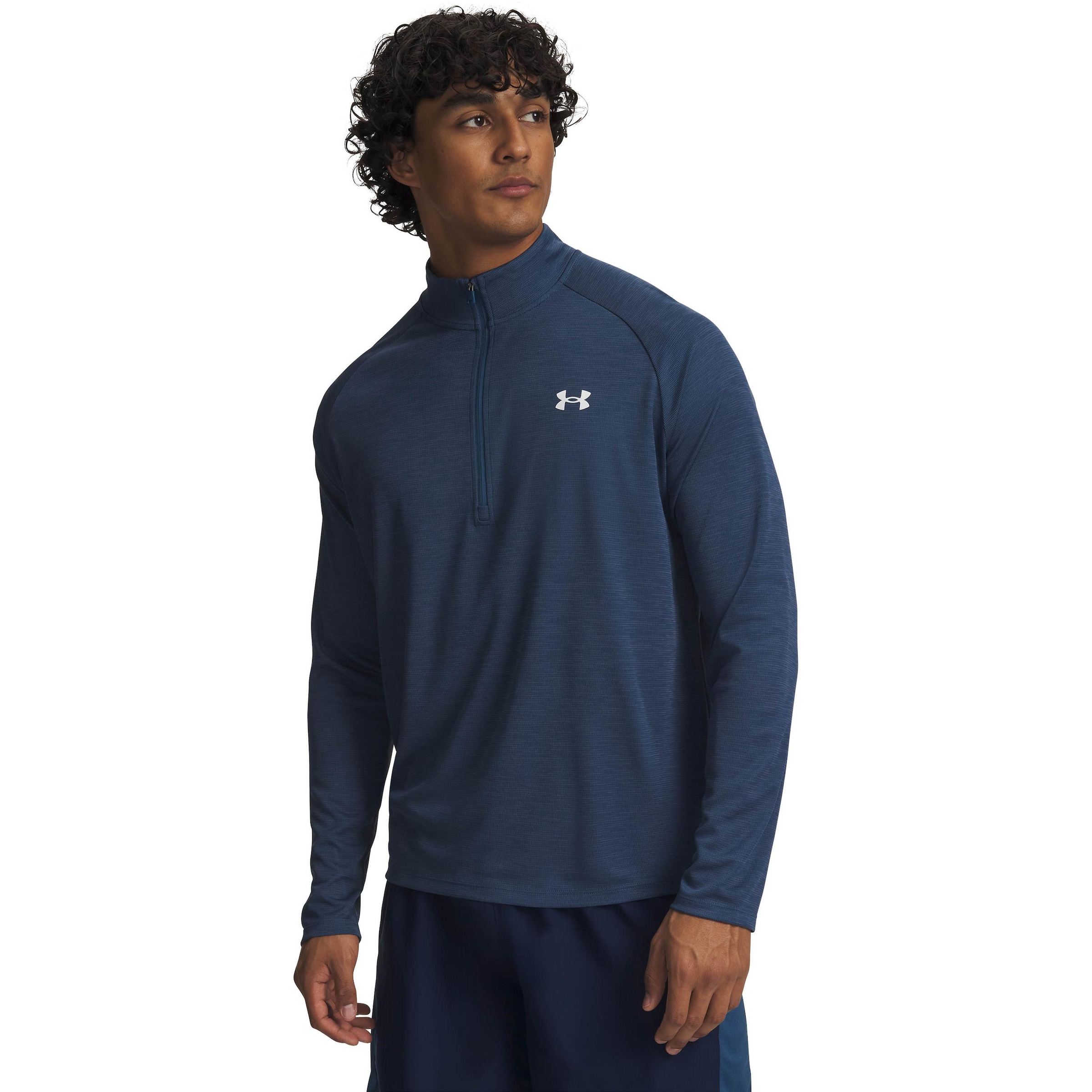 UNDER ARMOUR Functioneel shirt 'Tech' in Blauw: voorkant