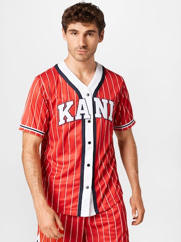 Karl Kani - Regular Fit Camisa em vermelho: frente