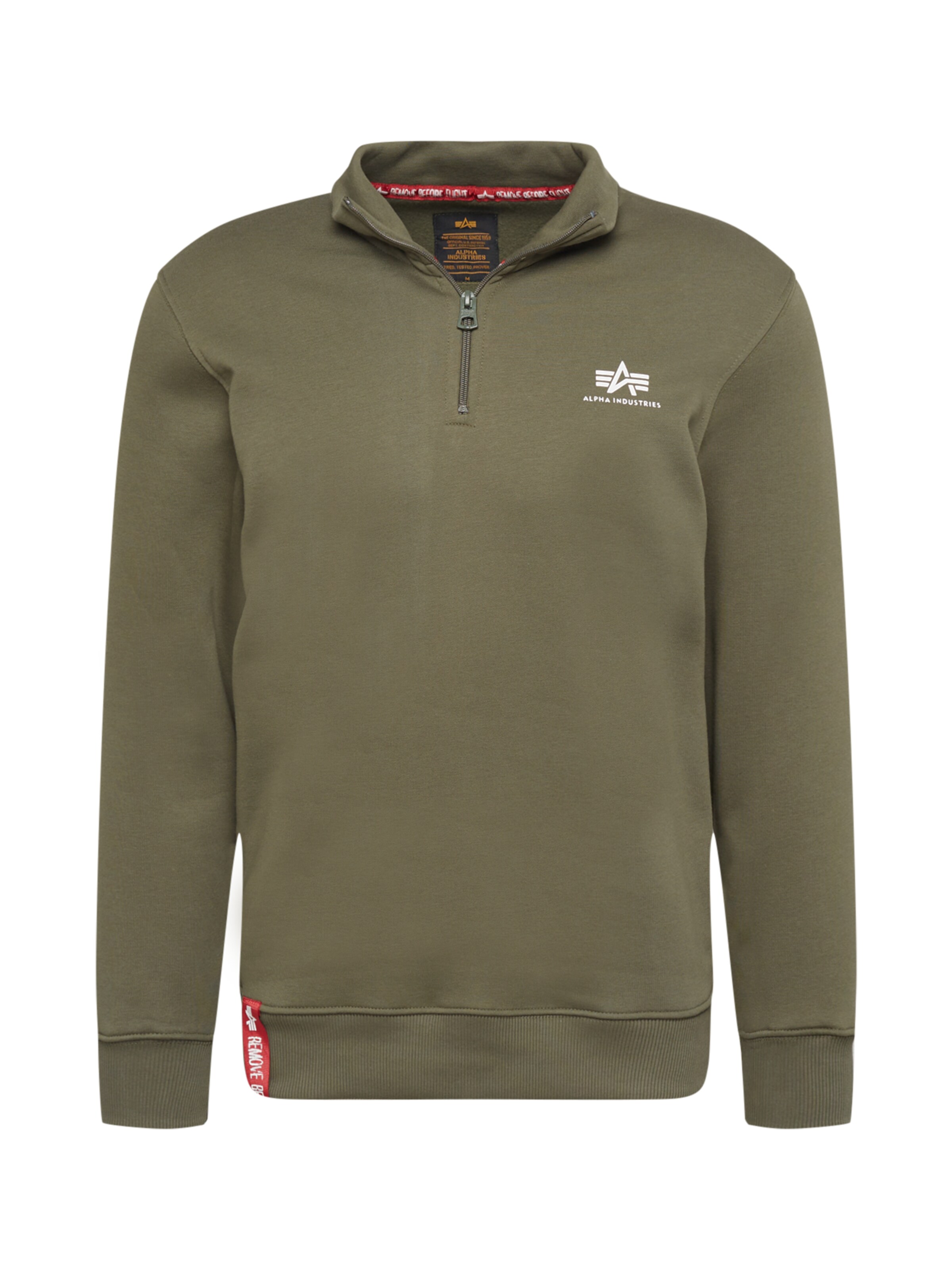 ALPHA INDUSTRIES Sweatshirt in Green: front