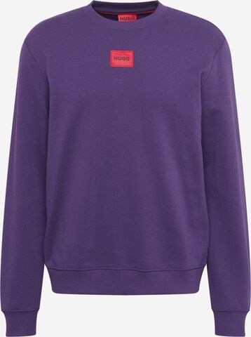 HUGO - Sweatshirt 'Diragol' em roxo: frente