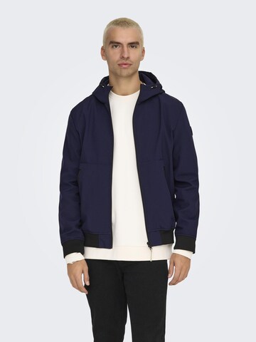 Only & Sons Tussenjas 'BOWIE ' in Blauw: voorkant