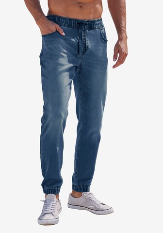 JOHN DEVIN Tapered Jeans in Blue: front