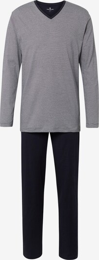 TOM TAILOR Duga pidžama u mornarsko plava / bijela, Pregled proizvoda