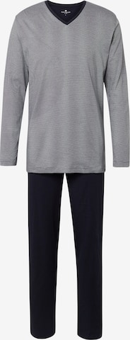 TOM TAILOR - Pijama largo en azul: frente