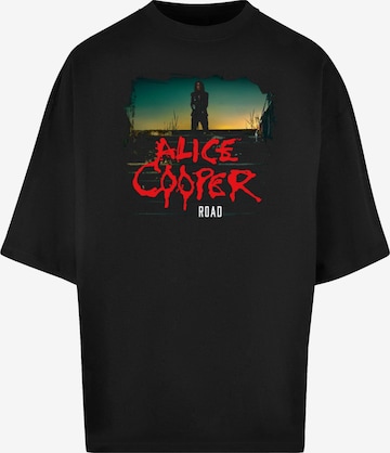 Merchcode Shirt 'Alice Cooper - Back Road' in Zwart: voorkant