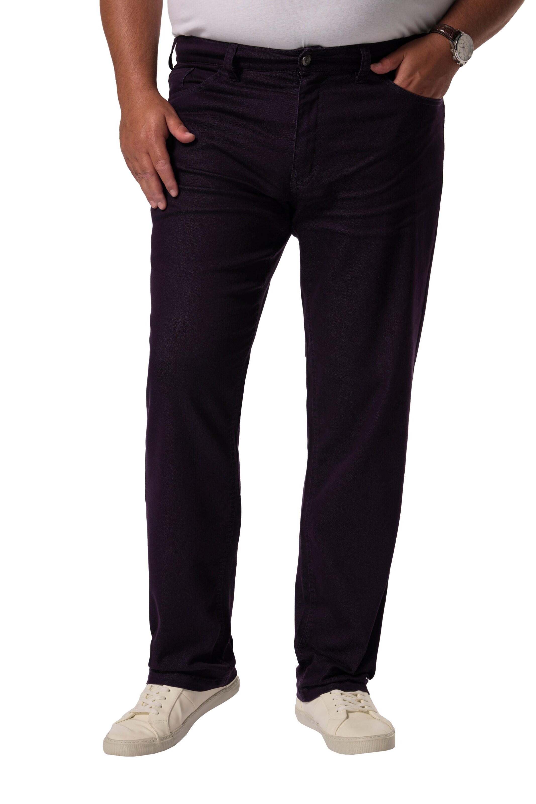 Men Plus Regular Jeans in Blauw: voorkant