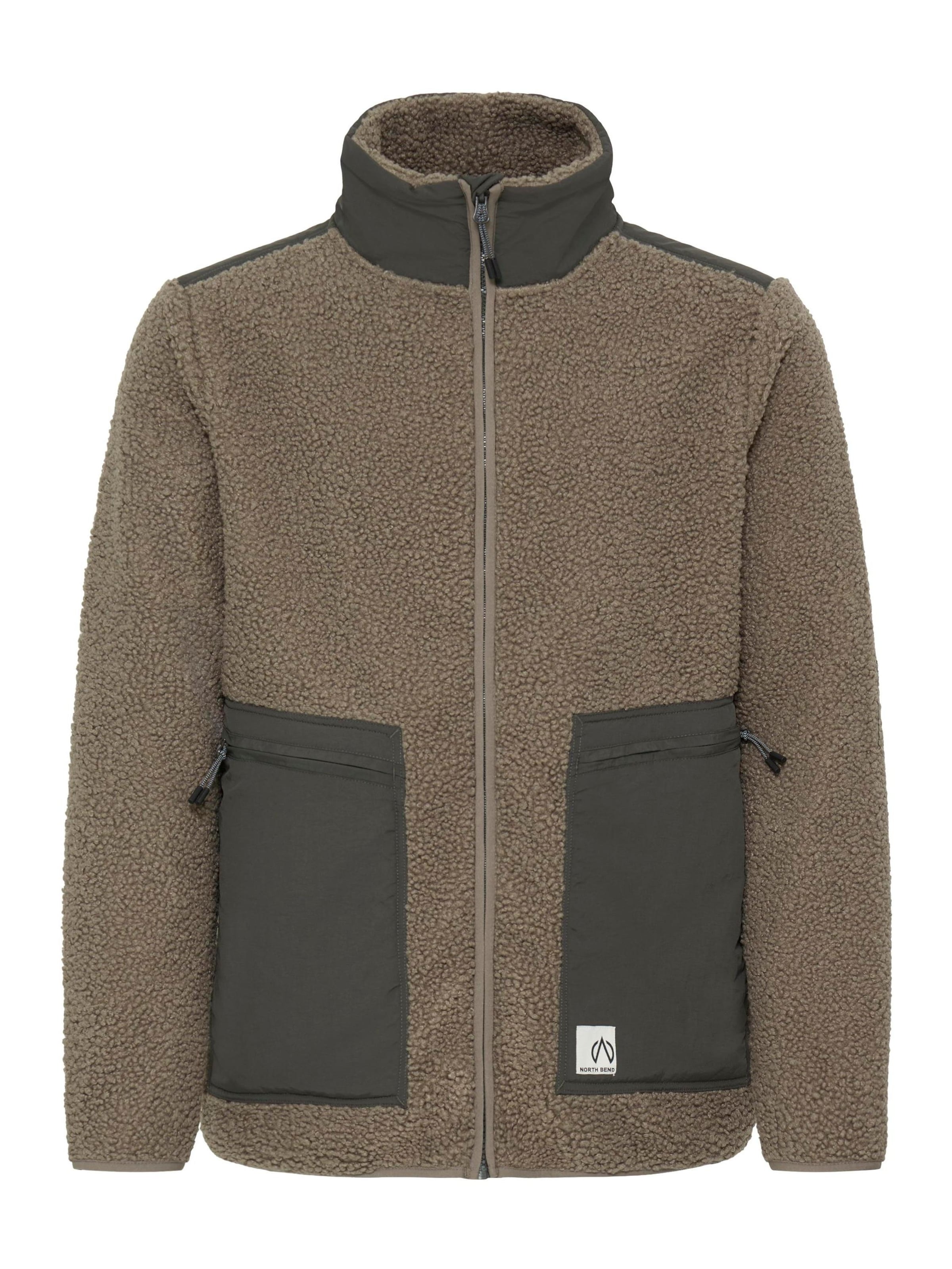 North Bend - Casaco meia-estação ' NBGalonne M Teddy Jacket ' em bege: frente