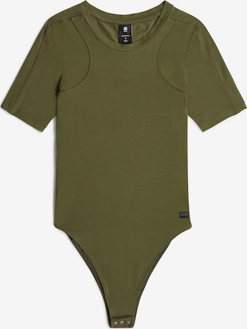 G-STAR Shirt body '2nd Skin Bodysuit T-Shirt' in Groen: voorkant