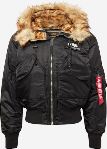 ALPHA INDUSTRIES Zimní bunda '45P' – černá: přední strana