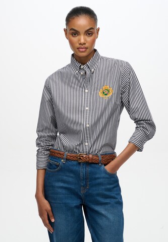 Superdry Blouse in Blauw: voorkant
