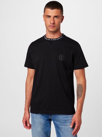 Carlo Colucci Shirt 'D'Addante' in Zwart: voorkant