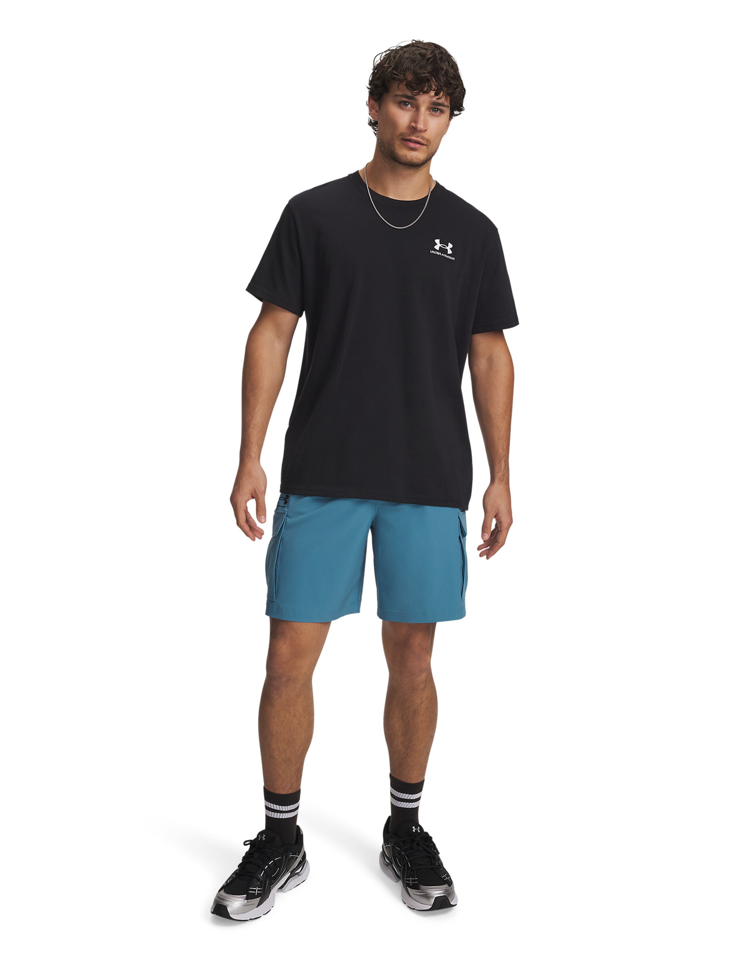 UNDER ARMOUR Loosefit Sportbroek 'Vibe' in Blauw: voorkant