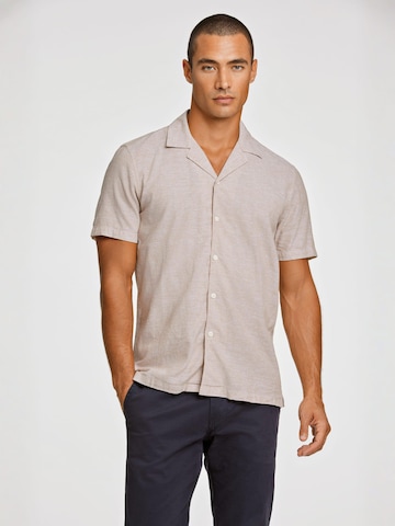 Lindbergh Regular fit Button Up Shirt in Beige