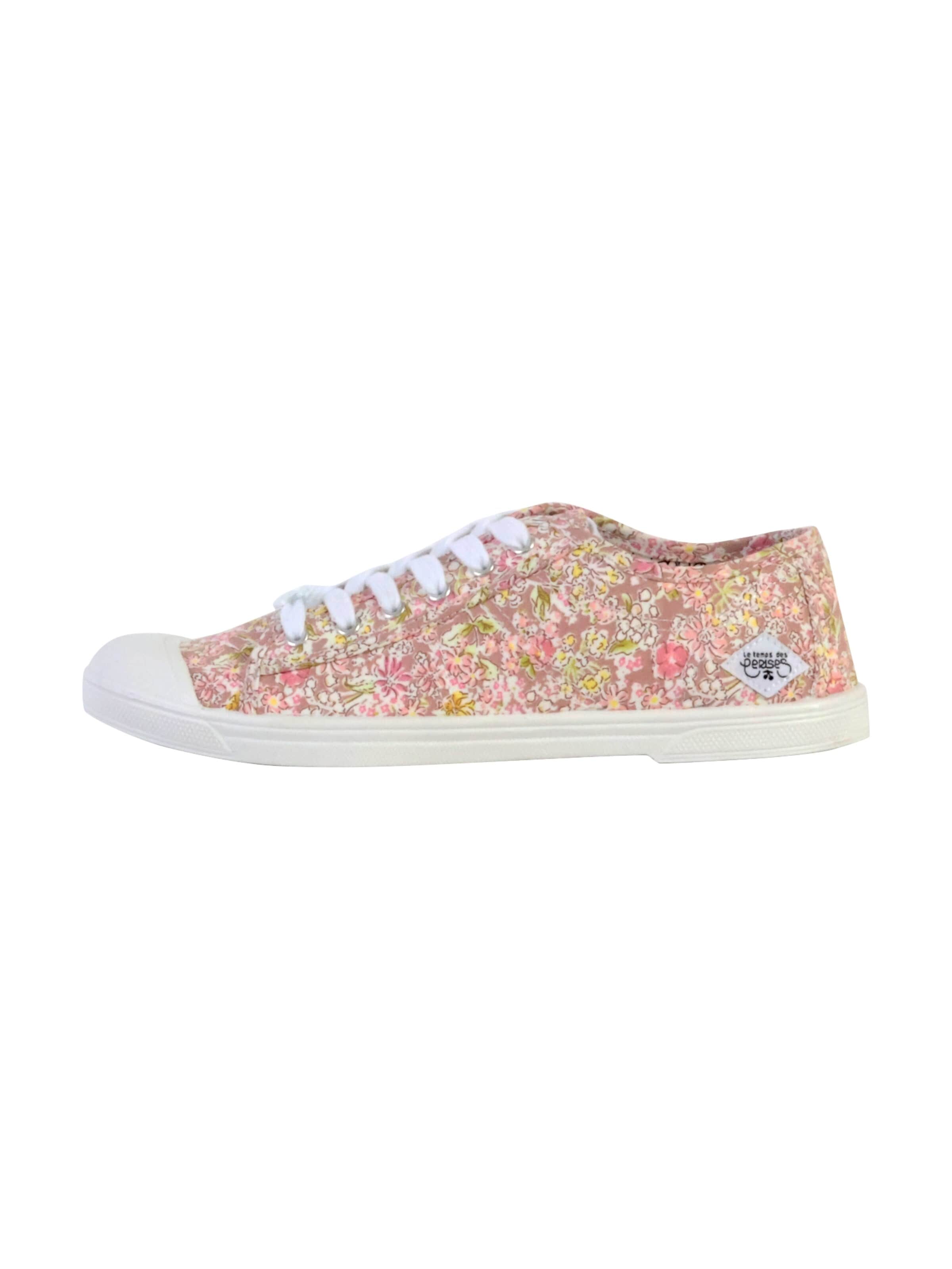 Chaussure de sport à lacets Le Temps Des Cerises en rose : devant