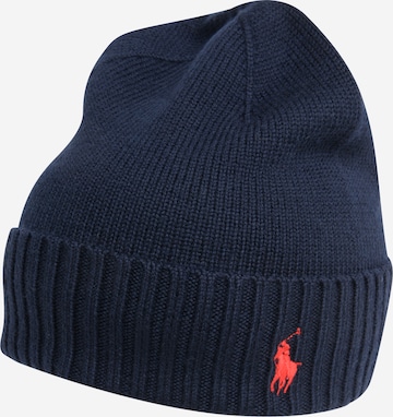Polo Ralph Lauren Müts, värv sinine: eest vaates