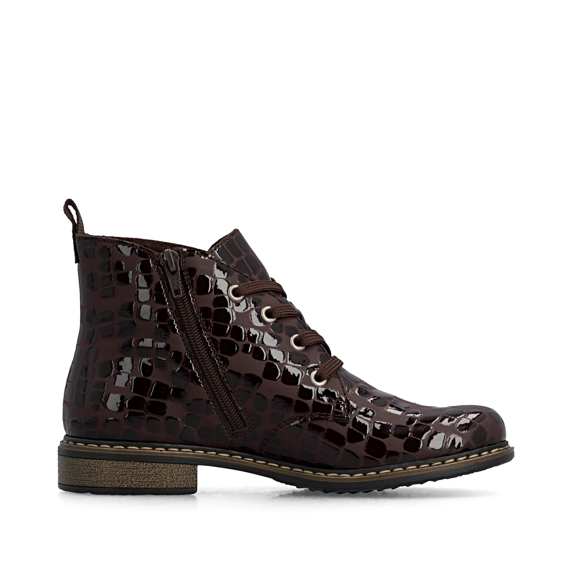 Bottes à lacets Rieker en marron