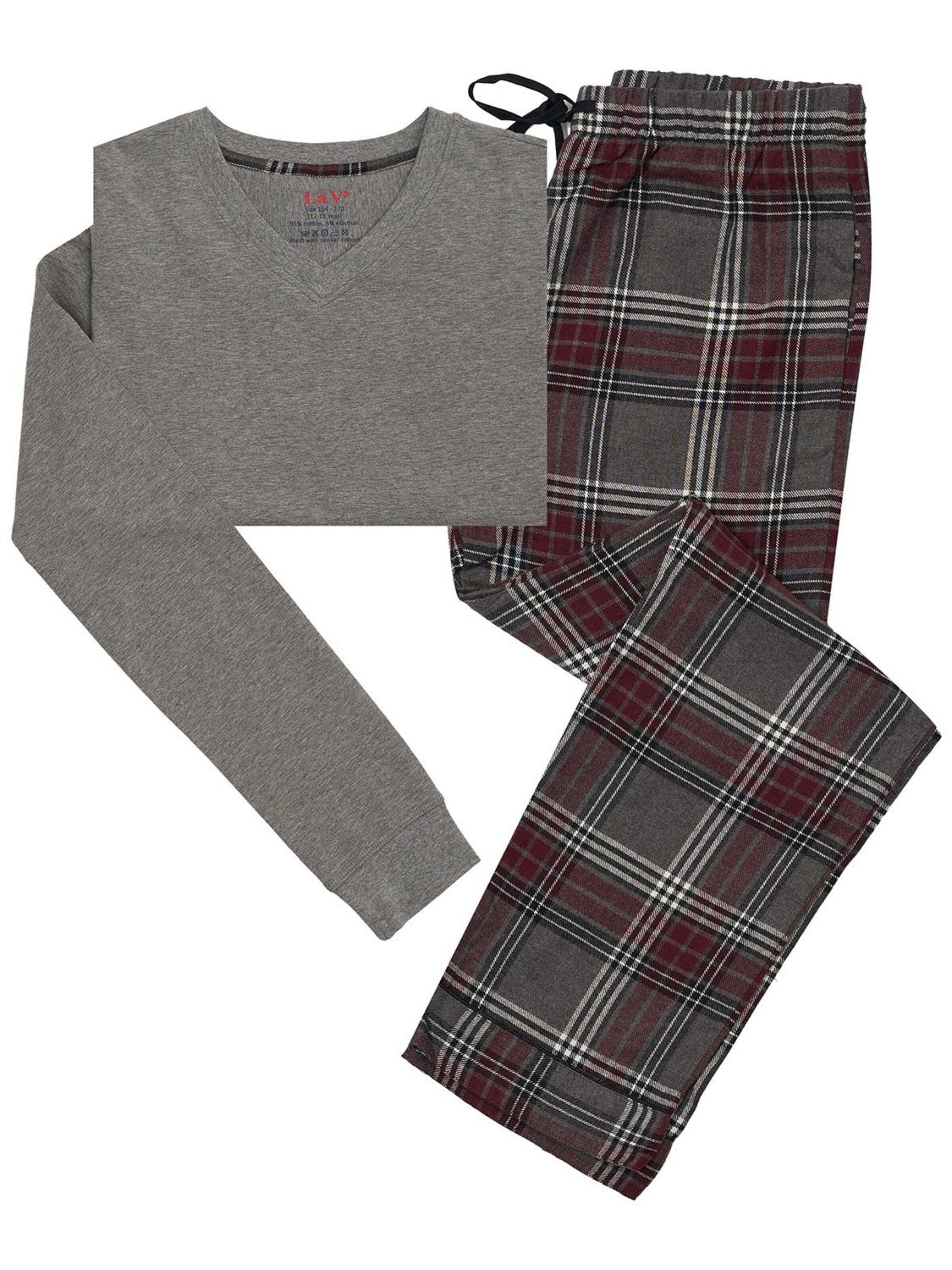 La V Pajamas in Grey
