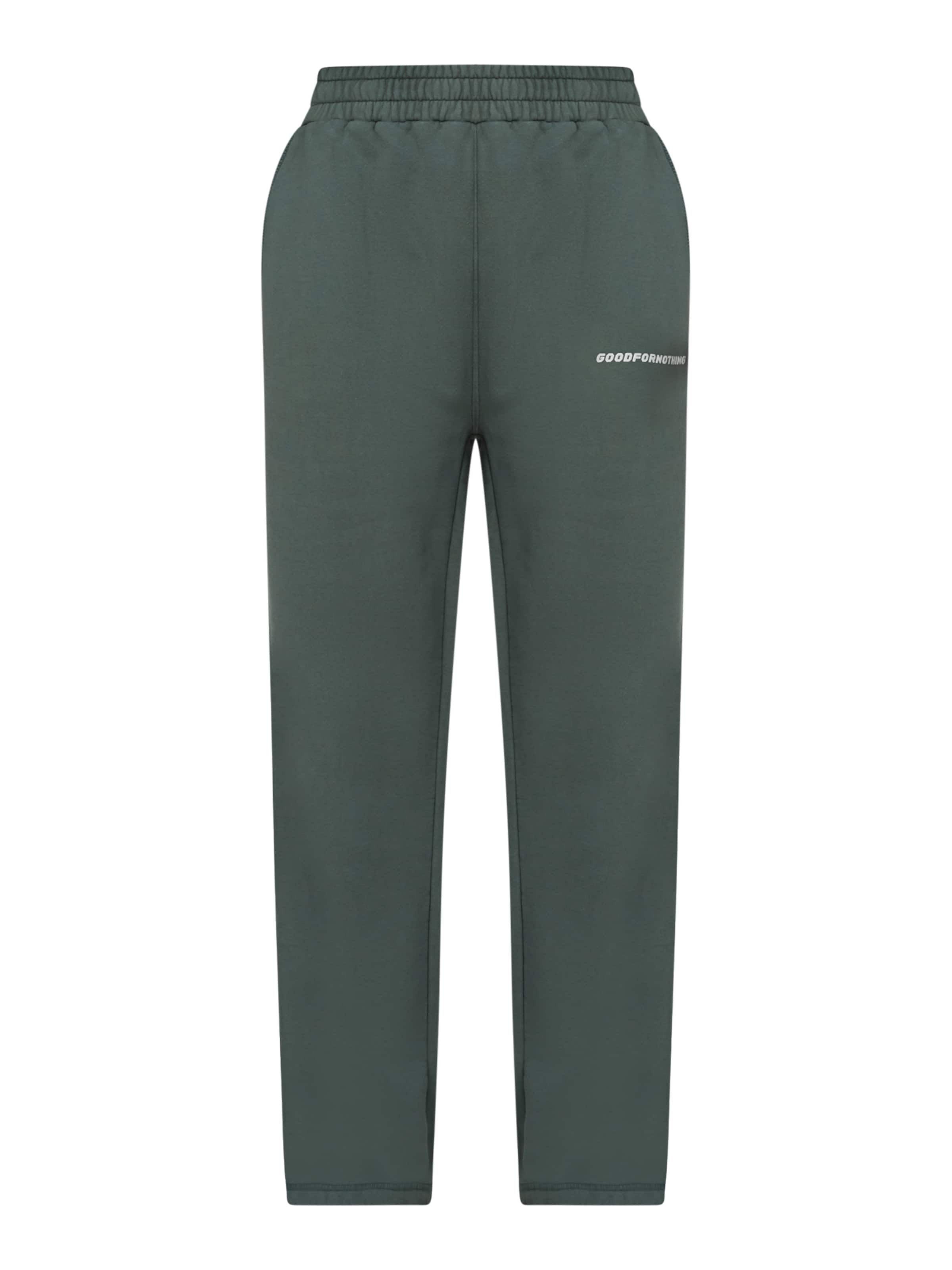 Good For Nothing Loosefit Broek in Groen: voorkant