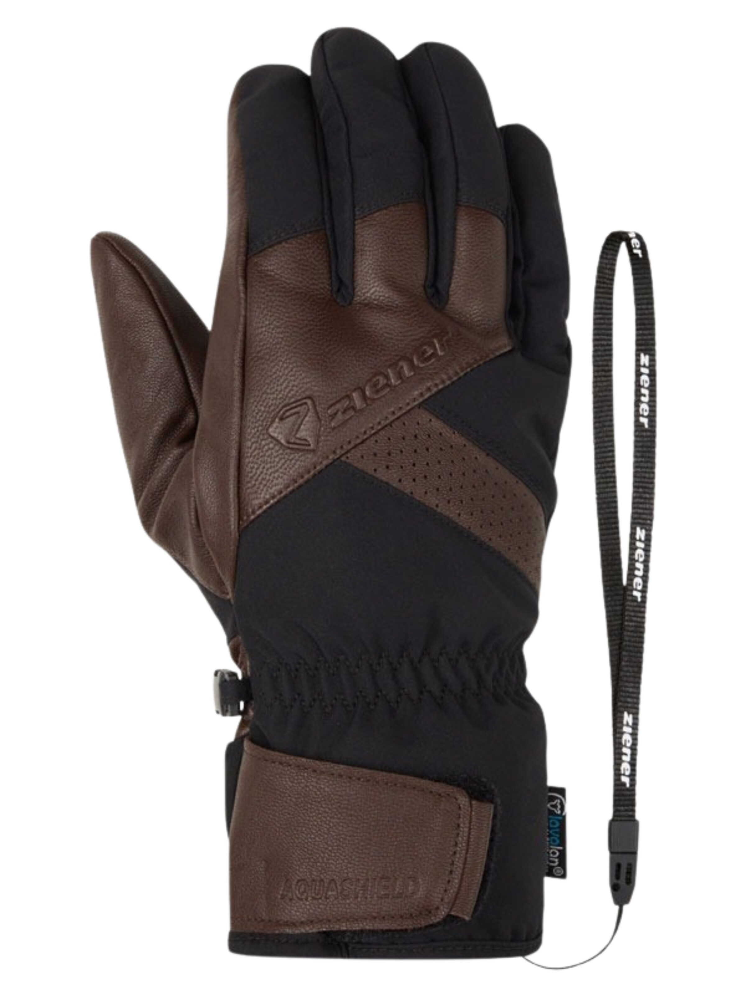 ZIENER Sports gloves 'Getter' in Brown