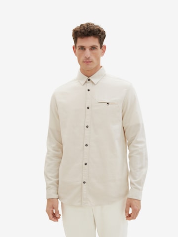 Regular fit Camicia di TOM TAILOR in bianco: frontale