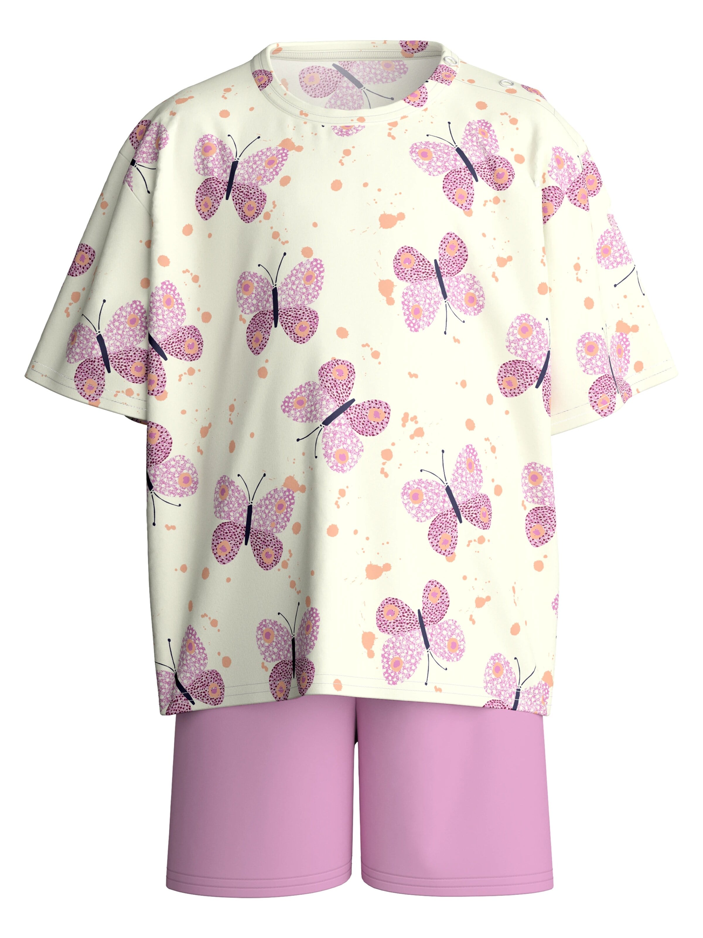 CALIDA Pajamas 'Butterfly' in Pink: front