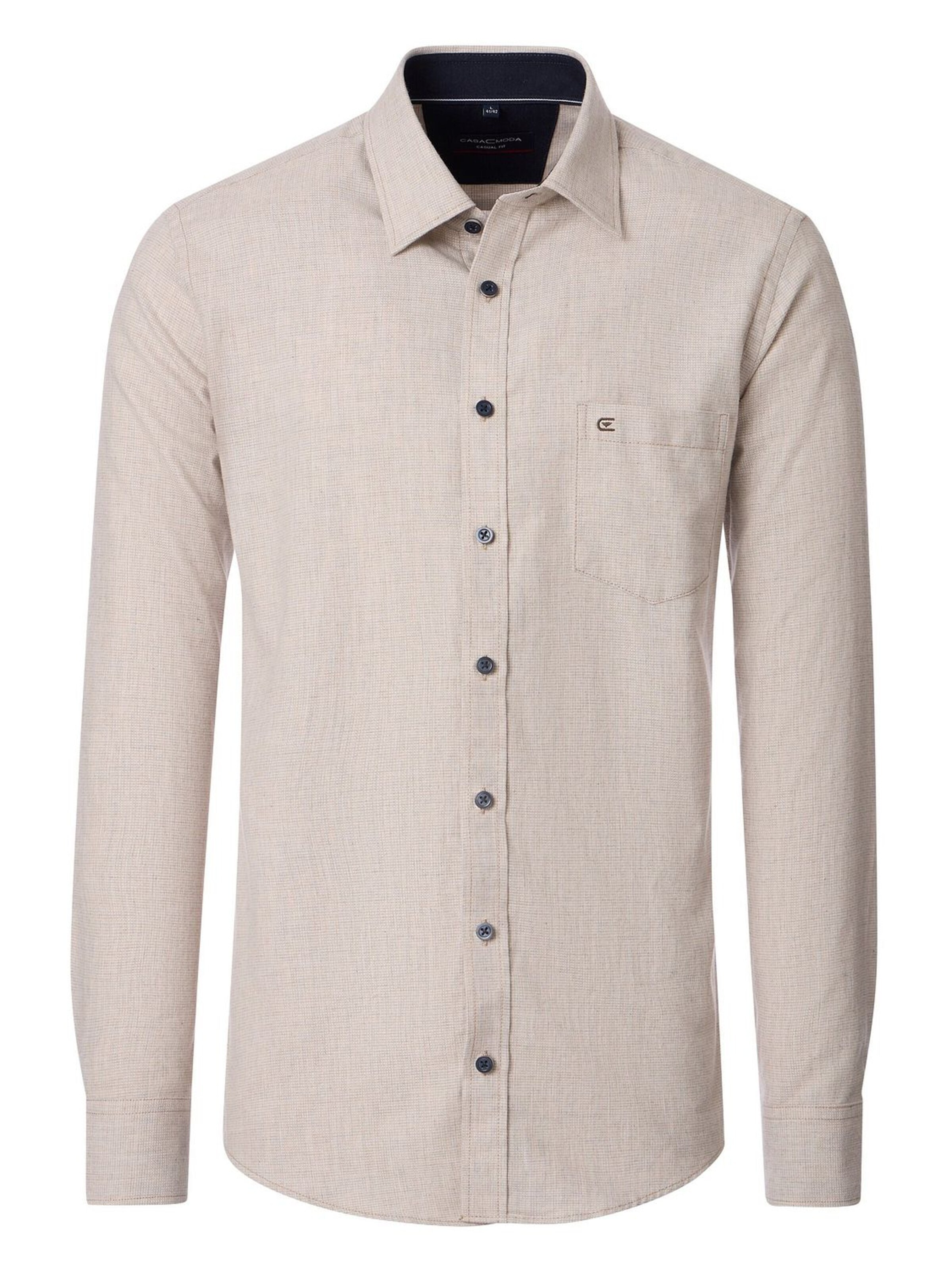 CASA MODA Button Up Shirt in Beige: front